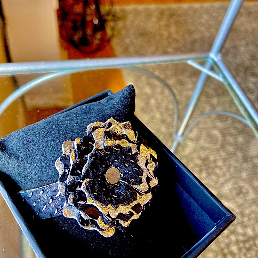 Nib Rustic Cuff ‘Rock & Roll’ Penelope Flower Cuff - image 1